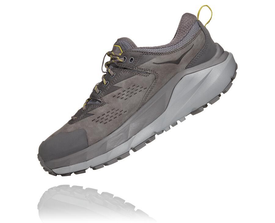 Tenis Hoka One One Trail Hombre Grises - Kaha Bajos Gore-Tex - MCZP73614